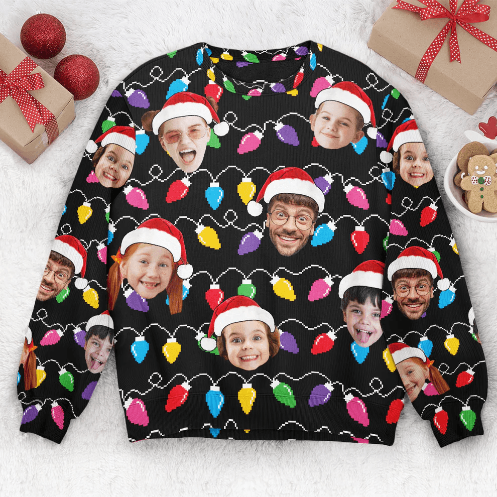 Custom Photo - Custom Face Christmas - Personalized Ugly Sweater | Sweatshirt | Funny Christmas Gifts for Family