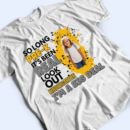 Custom Photo Back to School, I'm A Big Deal | Personalized Youth Tshirt for Kids, Son, Daughter | Kindergarten, Pre-K, Preschool, First Day Of School