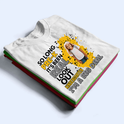 Custom Photo Back to School, I'm A Big Deal | Personalized Youth Tshirt for Kids, Son, Daughter | Kindergarten, Pre-K, Preschool, First Day Of School