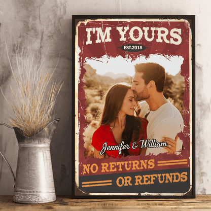Couple Custom Photo Wall Art - Personalized Gift for Valentine’s Day, Anniversary, Husband Wife, Boyfriend Girlfriend