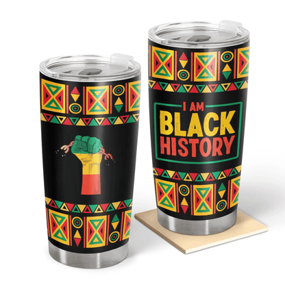 Custom Tumbler for Black History - Personalized Gift for African American, Black Dad, Mom, Girl, Women - Also for Juneteenth