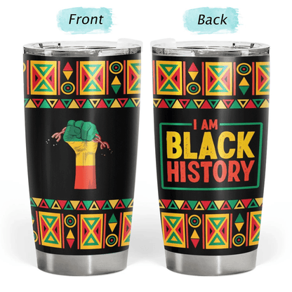 Custom Tumbler for Black History - Personalized Gift for African American, Black Dad, Mom, Girl, Women - Also for Juneteenth