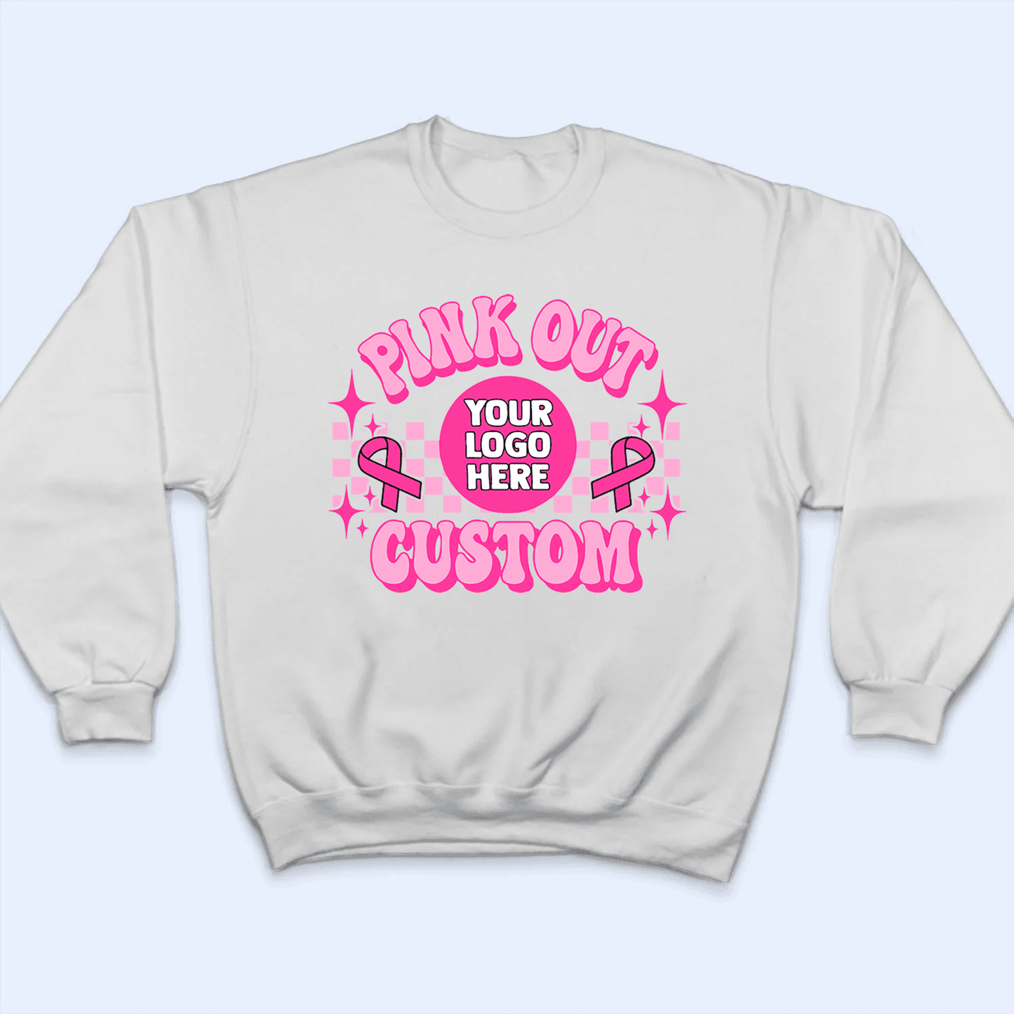 Custom Photo Pink Out Breast Cancer School Team Spirit - Personalized Custom T Shirt - Birthday, Loving, Funny Gift for Teacher, Kindergarten, Preschool, Pre K, Paraprofessional