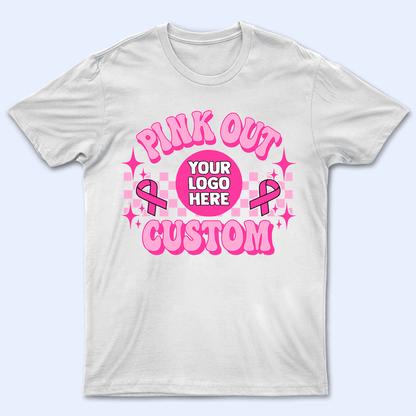 Custom Photo Pink Out Breast Cancer School Team Spirit - Personalized Custom T Shirt - Birthday, Loving, Funny Gift for Teacher, Kindergarten, Preschool, Pre K, Paraprofessional