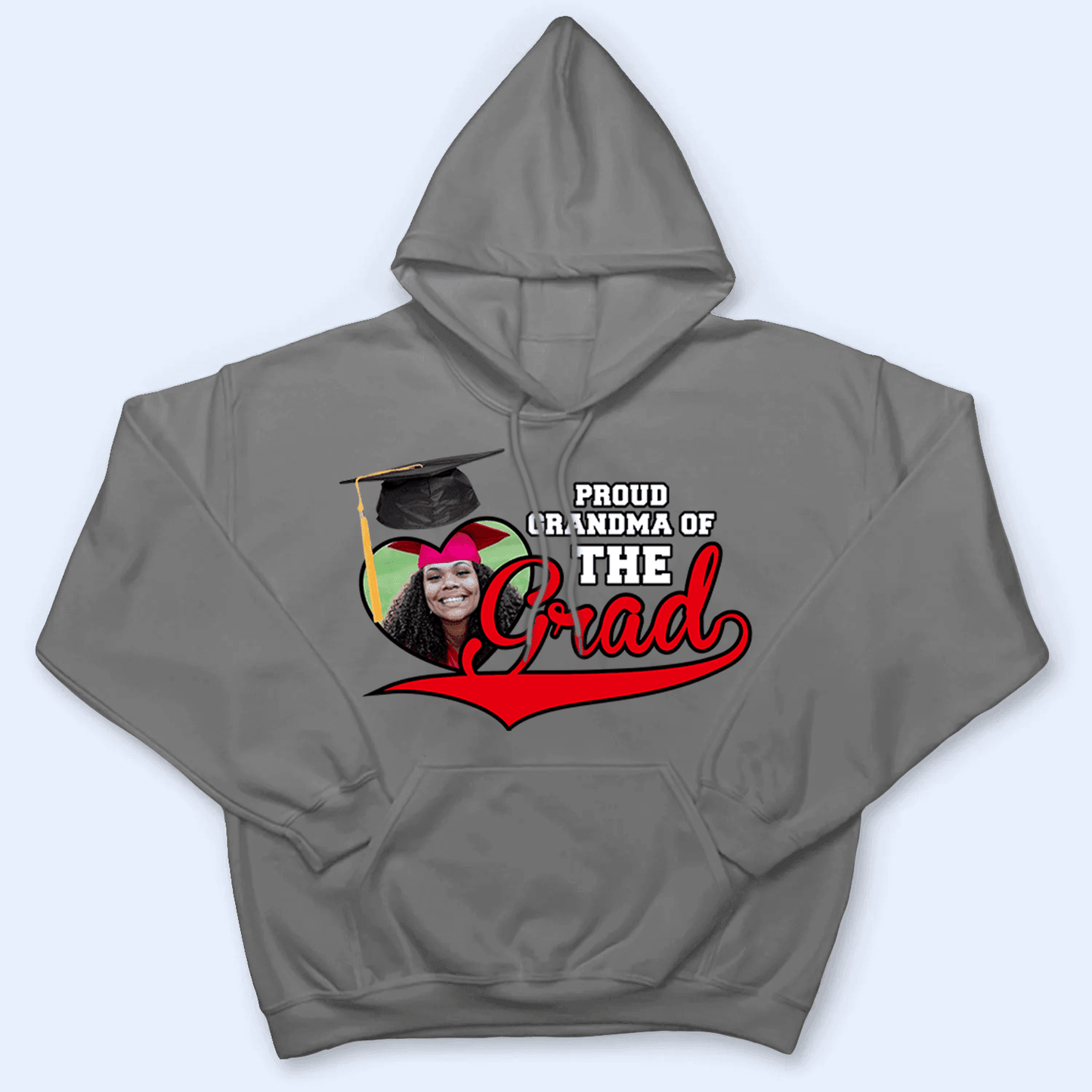 Custom Photo Proud Family Of The Class Of 2025 Graduate Senior - Personalized Custom T Shirt - Graduation Gift for Grandma/Nana/Mimi, Mom, Wife, Grandparent