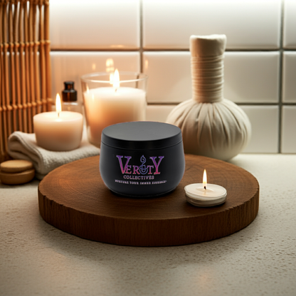 Luxury Black Curved Tin Soy Candle