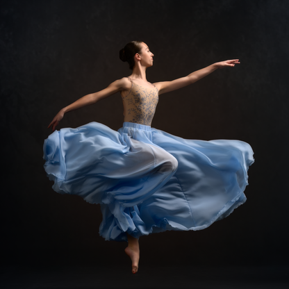 Photoshoot Flying Skirt / Double Circle Skirt / Ballet Pull On Maxi Skirt