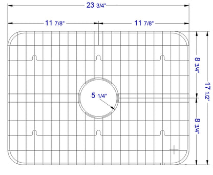 ALFI brand  GR505 Solid Stainless Steel Kitchen Sink Grid