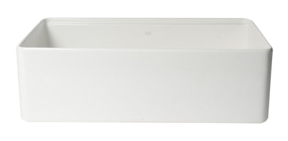 ALFI brand ABFS3320S Workstation 33" x 20" Single Bowl Step Rim Fireclay Farm Sink with Accessories