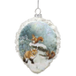 Glass Frosted Pinecone Ornament -