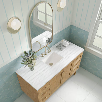 Laurent 60" Single Vanity, Light Natural Oak