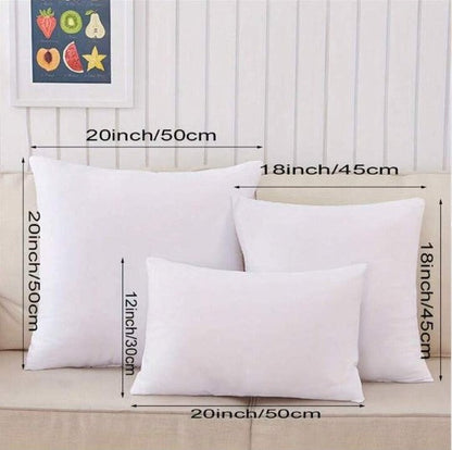 Set of 2 Throw Pillow Covers AND Inserts mixed of 18"x18" and 20"x20" well mixed one of each size