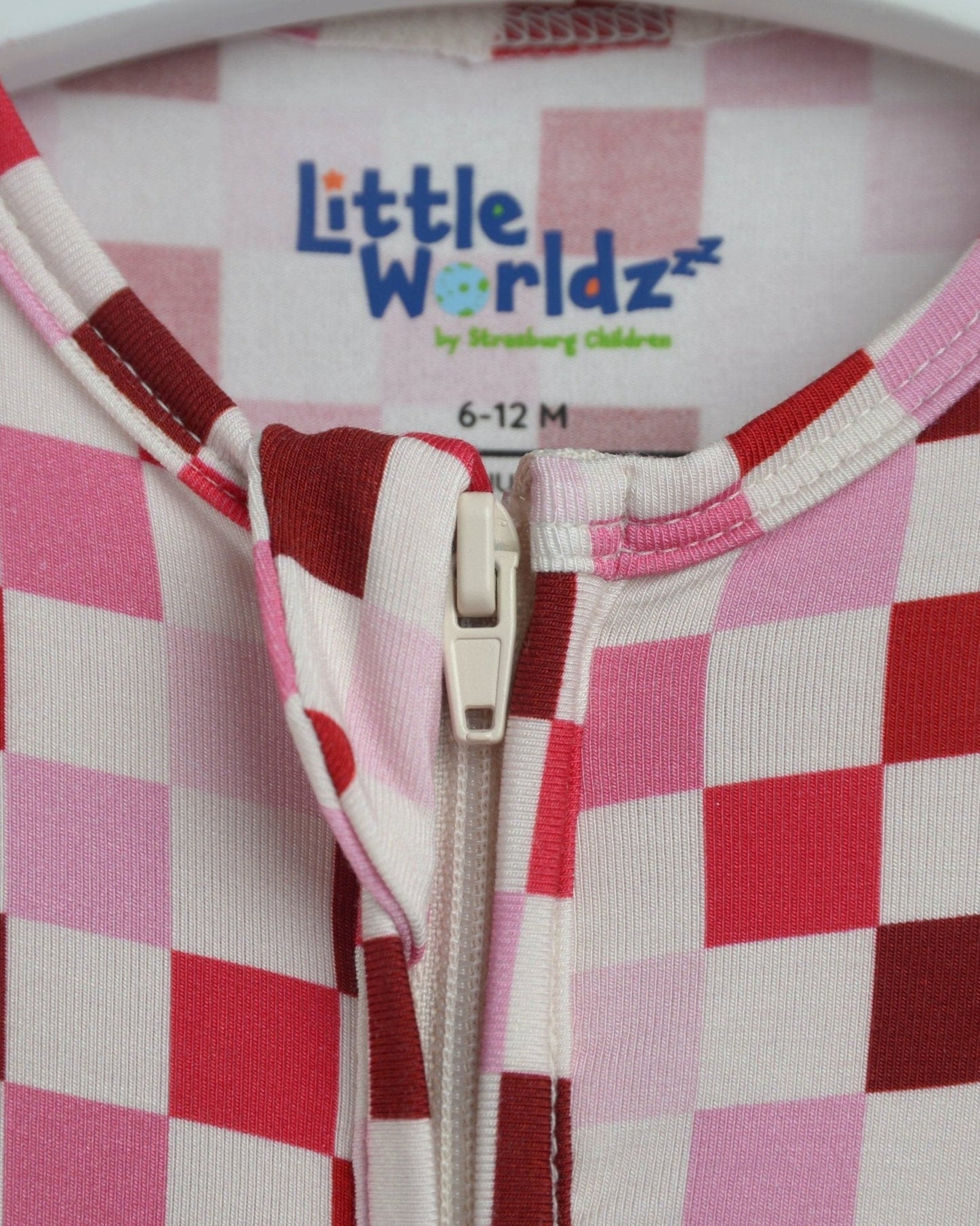 Checkered Zipper Footie