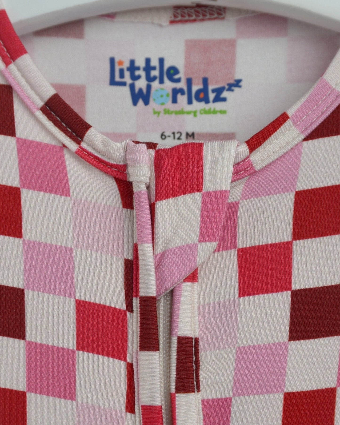 Checkered Zipper Footie