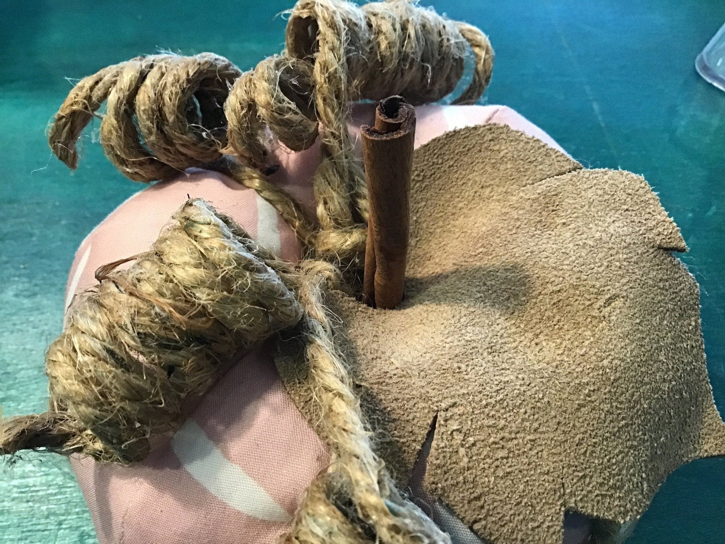 Pink Starfish Fabric Pumpkin- Large