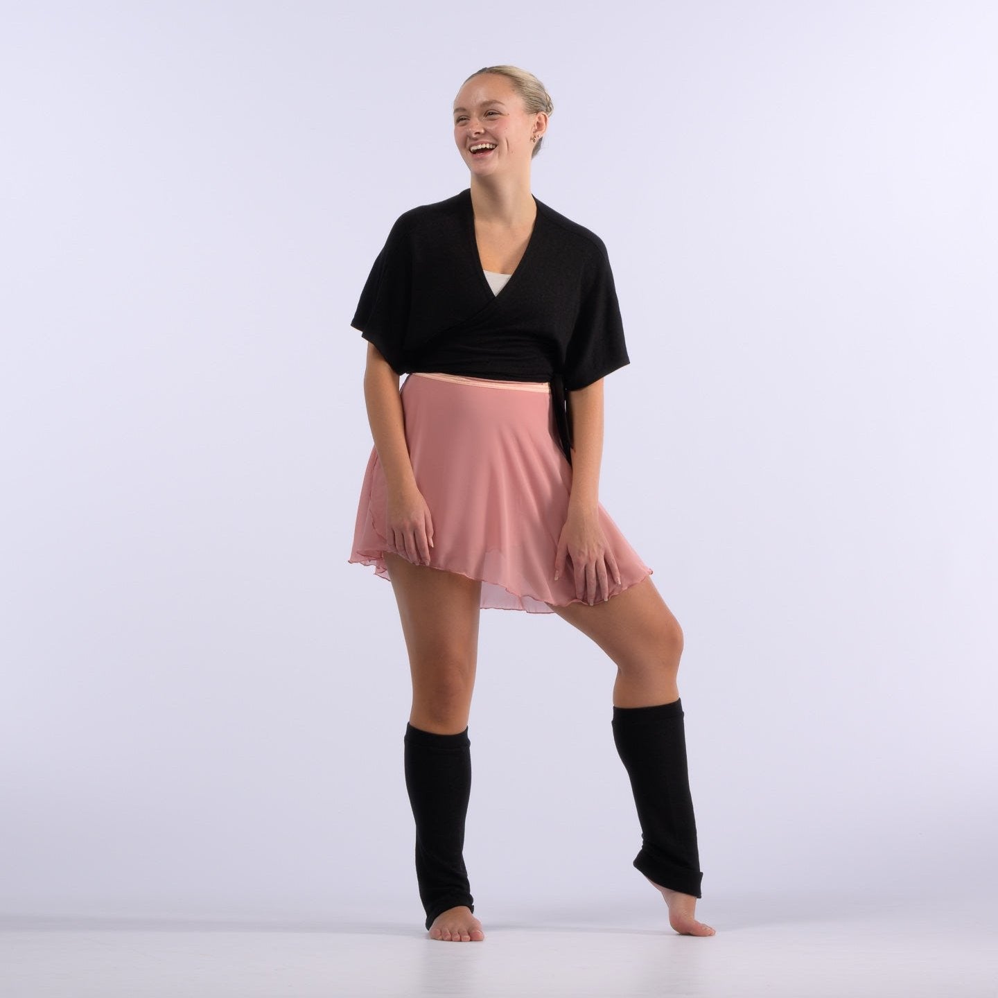 Dusty Rose Chiffon Ballet Wrap Skirt - Classical