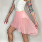 Pink Strawberry Chiffon Ballet Wrap Skirt - Contemporary