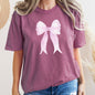Pink Ribbon, Coquette, Cute, Adorable, Bow, Comfort Colors Tshirt, Valentine's Day