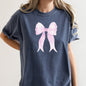 Pink Ribbon, Coquette, Cute, Adorable, Bow, Comfort Colors Tshirt, Valentine's Day
