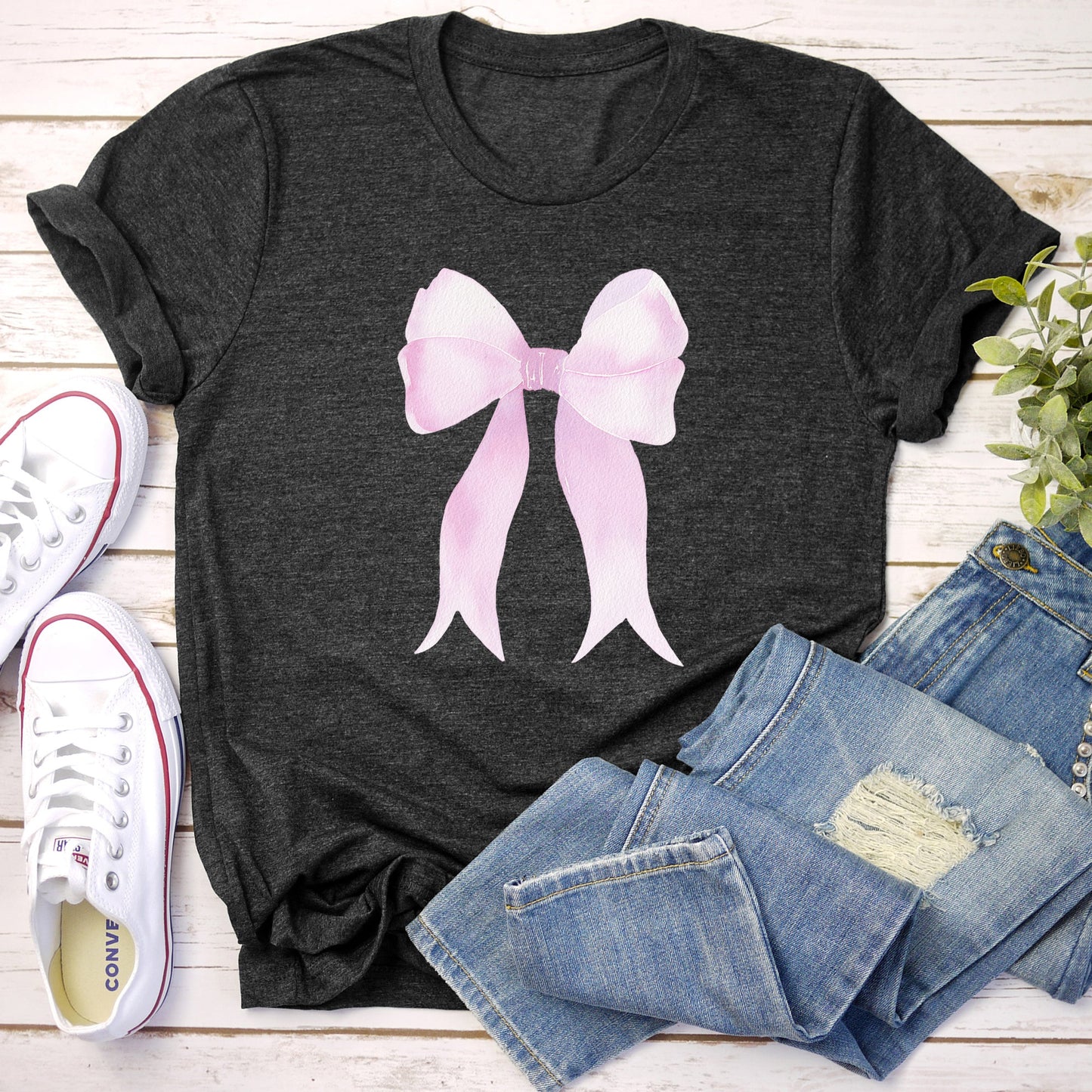 Pink Ribbon, Coquette, Cute, Adorable, Bow, Super Soft Tshirt, Valentine's Day