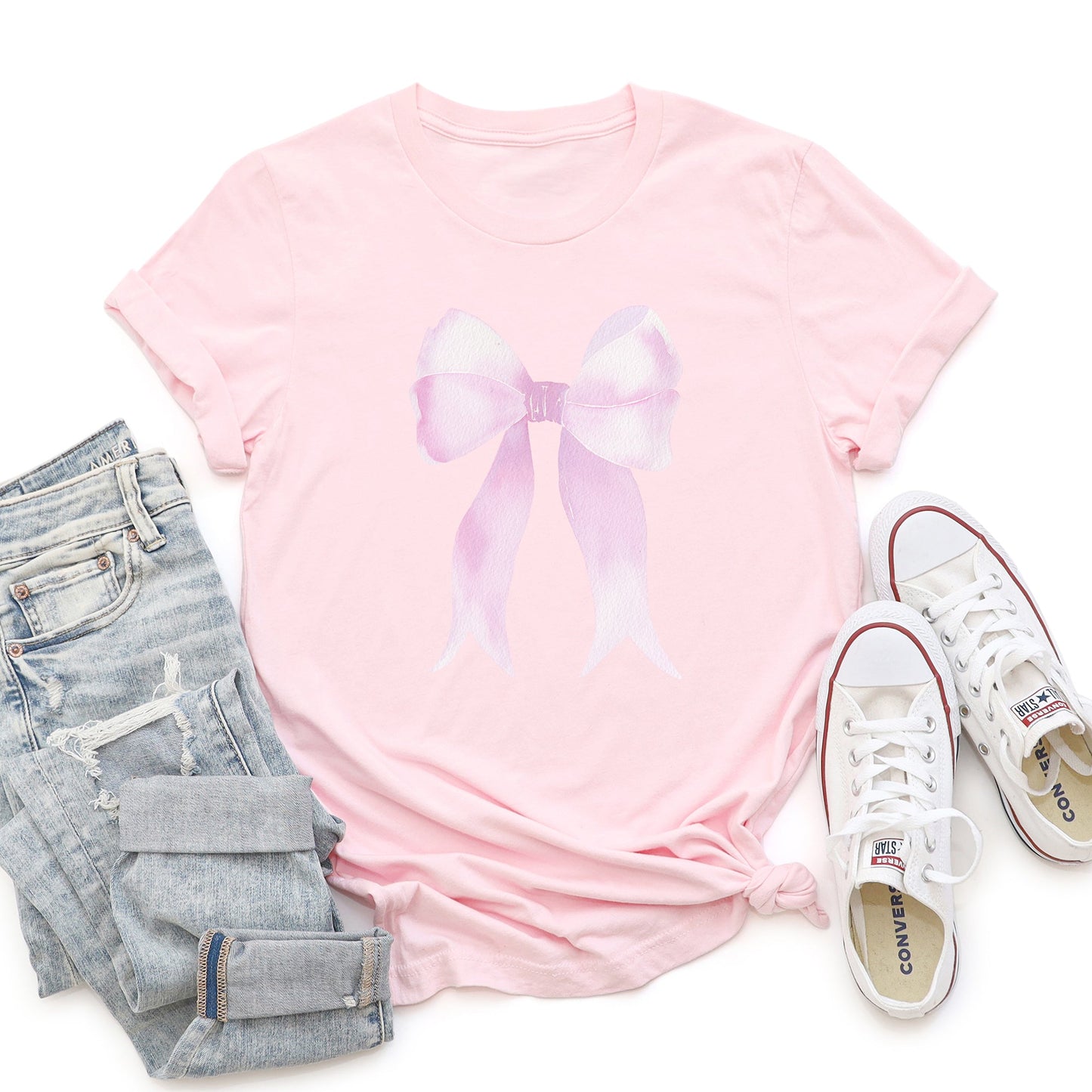 Pink Ribbon, Coquette, Cute, Adorable, Bow, Super Soft Tshirt, Valentine's Day