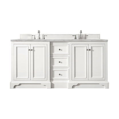 De Soto 72" Double Vanity Cabinet, Bright White