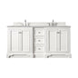 De Soto 72" Double Vanity Cabinet, Bright White