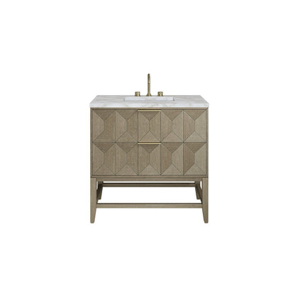 Emmeline 36" Single Vanity Cabinet, Pebble Oak