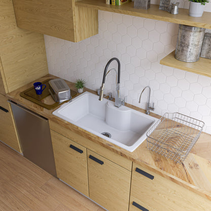 ALFI brand AB3520DI 35" Drop-In Single Bowl Granite Composite Kitchen Sink