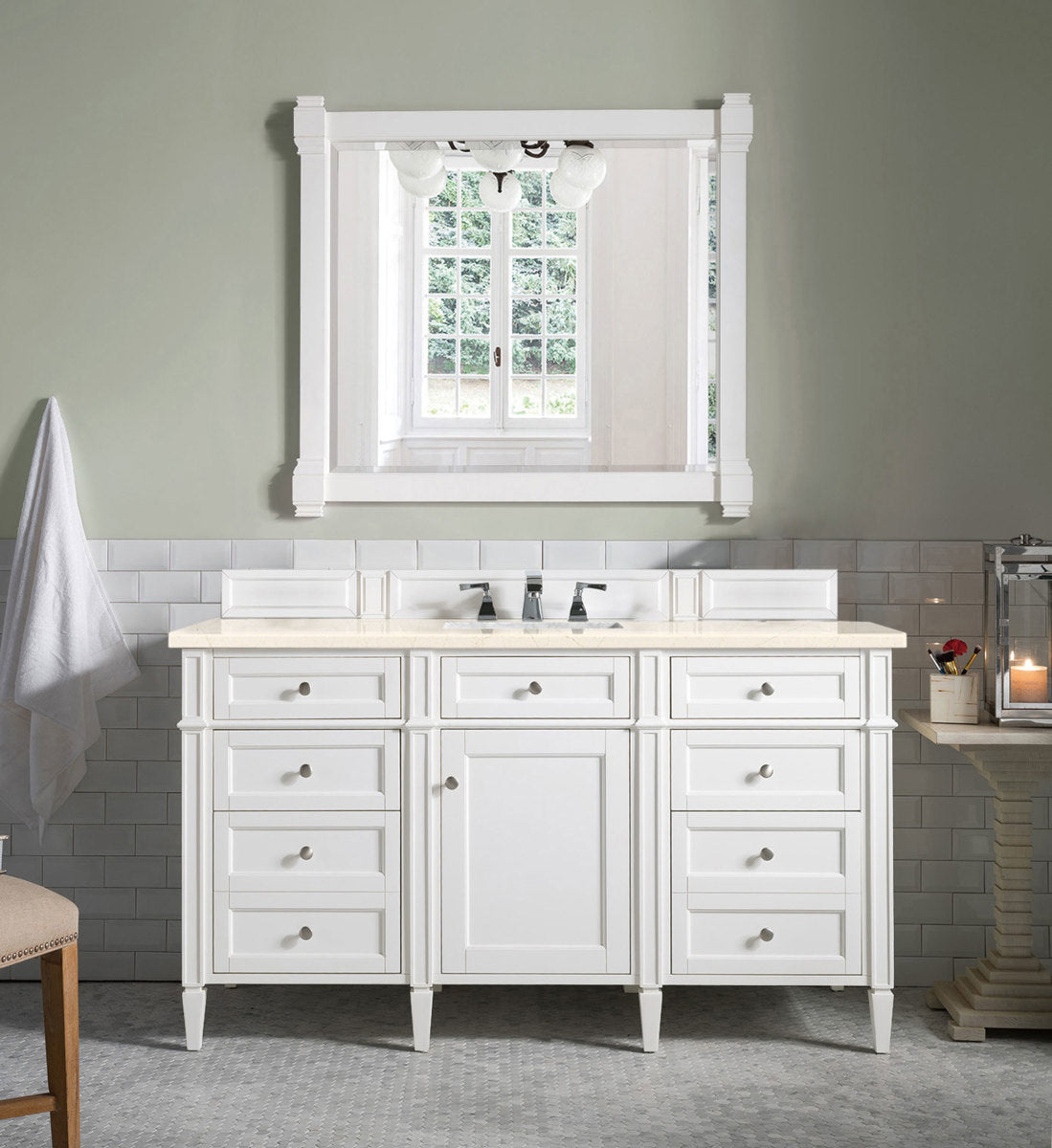 Brittany 60" Single Vanity in Bright White