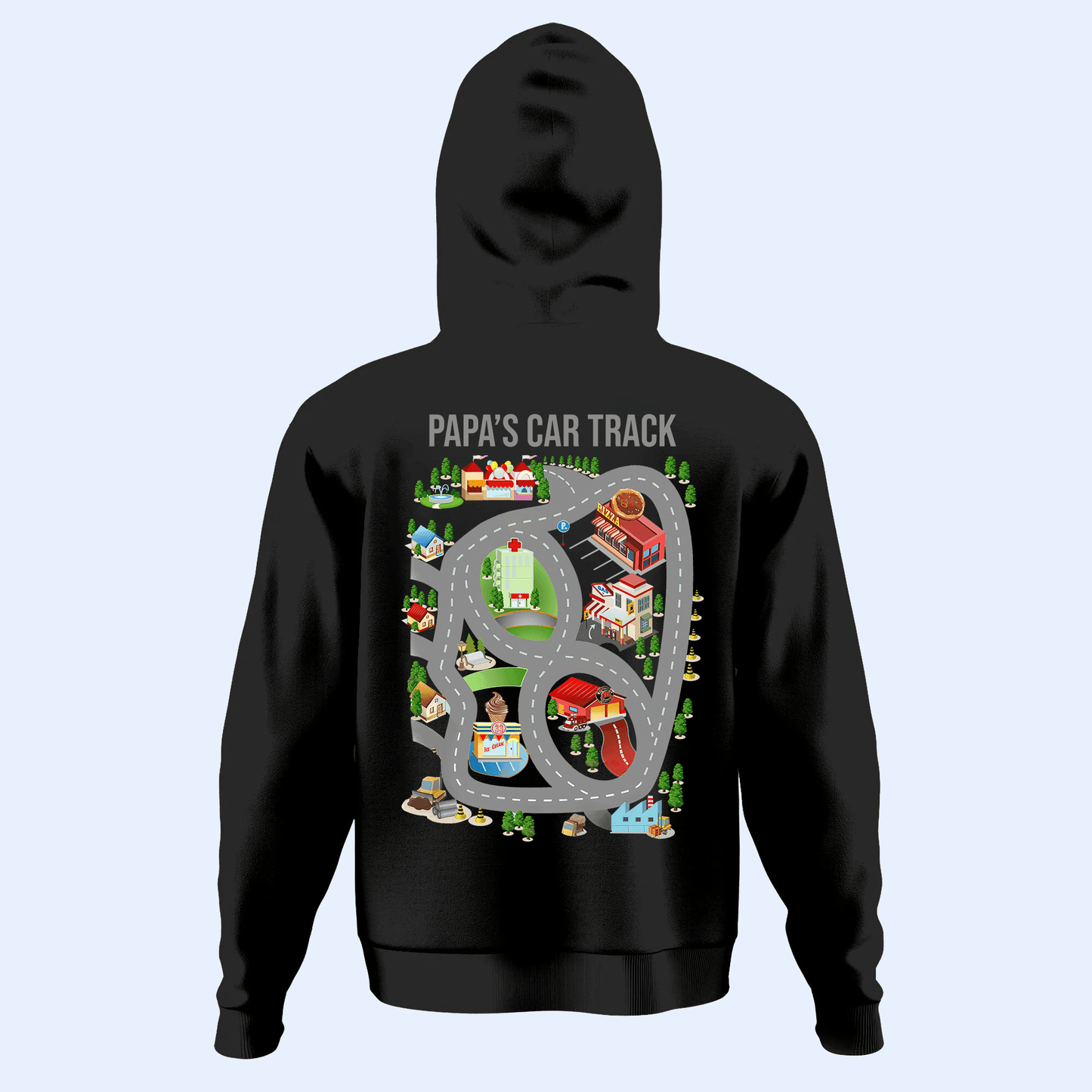 Play Cars On Dad's Back - Personalized Custom Back Printed T Shirt - Father's Day Gift for Dad, Grandpa, Daddy, Dada, Dad Jokes