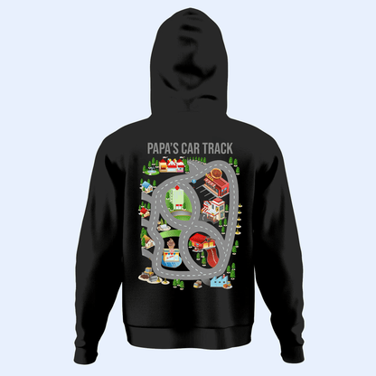 Play Cars On Dad's Back - Personalized Custom Back Printed T Shirt - Father's Day Gift for Dad, Grandpa, Daddy, Dada, Dad Jokes