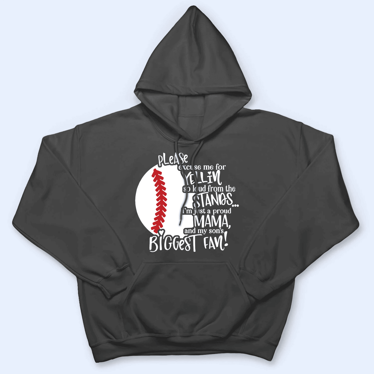 Please Excuse Me For Yellin So Loud From The Stands - Personalized Custom T Shirt - Birthday, Loving, Funny Gift for Grandma/Nana/Mimi, Mom, Wife, Grandparent