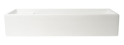 ALFI brand  AB39TR 39" White Above Mount Fireclay Bathroom Trough Sink