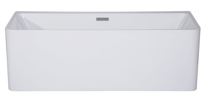 ALFI brand  AB8858 59 inch White Rectangular Acrylic Free Standing Soaking Bathtub