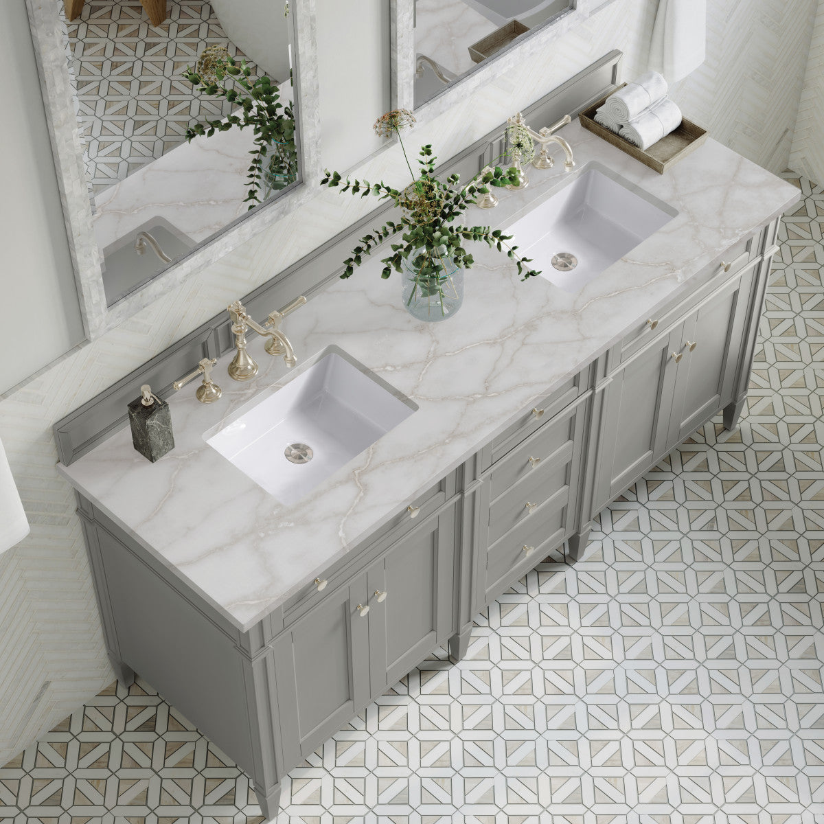 Brittany 72" Double Vanity Cabinet