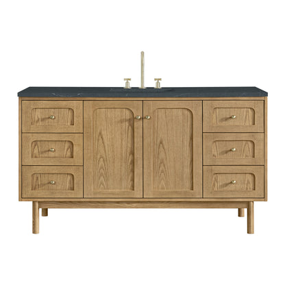 Laurent 60" Single Vanity, Light Natural Oak