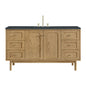 Laurent 60" Single Vanity, Light Natural Oak