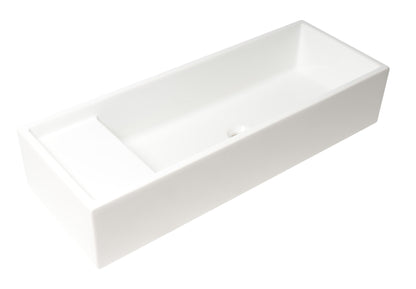 ALFI brand  AB39TR 39" White Above Mount Fireclay Bathroom Trough Sink