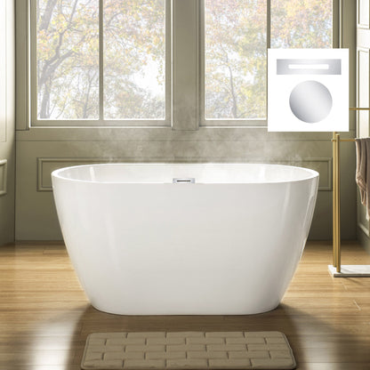 WOODBRIDGE 48" Acrylic Freestanding Bathtub Contemporary Soaking Tub