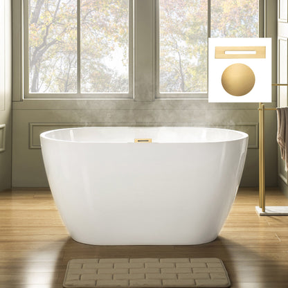 WOODBRIDGE 48" Acrylic Freestanding Bathtub Contemporary Soaking Tub