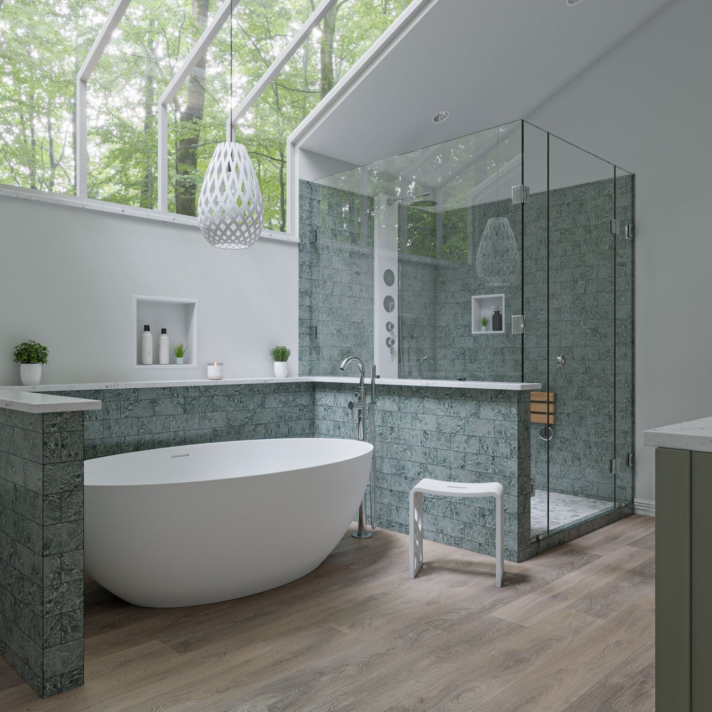 ALFI brand ABNC1212 12" x 12"  Square Single Shelf Bath Shower Niche