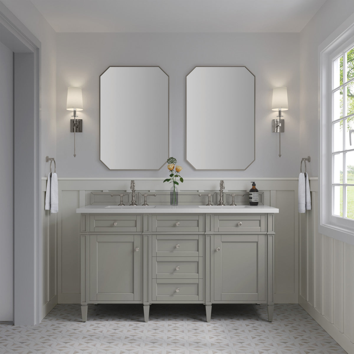 Brittany 60" Double Vanity Cabinet