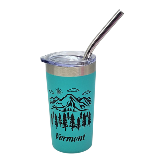 Vermont Green Mountains Stainless Steel 2oz Shooter - Aqua