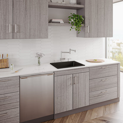 ALFI brand AB2418UD 24" x 18" Fireclay Undermount / Drop In Fireclay Kitchen Sink