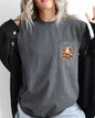 Floral Ghost, Spooky, Halloween Pocket Tee Comfort Colors T-Shirt