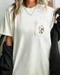 Cute Floral Ghost, Halloween Pocket Tee Comfort Colors T-Shirt