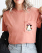 Ghost Mushroom, Halloween Pocket Tee Comfort Colors T-Shirt