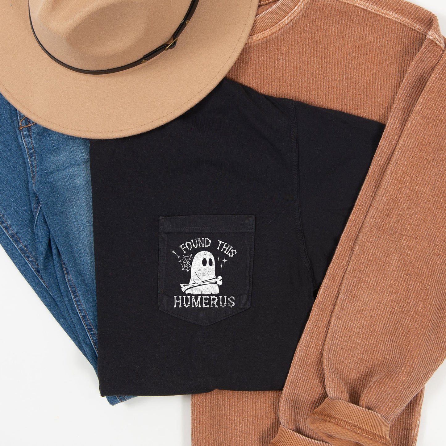I Found This Humerus Halloween Pocket Comfort Colors Tshirt
