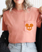 Mouse Skull, Spooky, Halloween Pocket Tee Comfort Colors T-Shirt